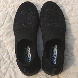 Sketchers Slip-on Air-Cooled Stretch Slide Step Sneakers. Black  Size 10